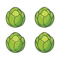 Artichokes illustration white background vector