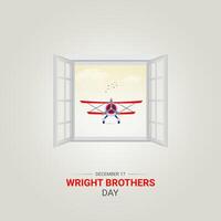 Wright Brothers Day. Wright Brothers ads. Design for banner, poster, and 3D Illustration. vector