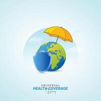 Universal Health Coverage Day, Design for banner, poster, illustration. vector