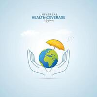 illustration design concept of International Universal Health Coverage Day observed on December 12 vector