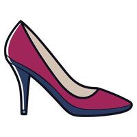 A woman's high heel shoe on a white background vector