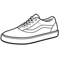 A drawing of a pair of sneakers vector