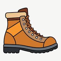 An illustration of a boot with laces vector