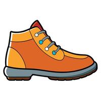 Orange boot icon illustration vector