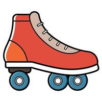 Roller skate white background vector
