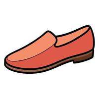 An orange shoe on a white background vector