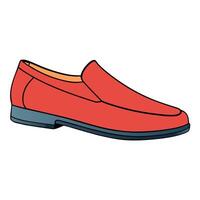 A red shoe on a white background vector