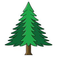 Pine tree clip art vector
