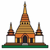 The buddhist temple in thailand vector