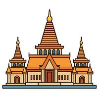 A temple icon in a flat style vector