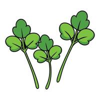 Three clover leaves on a white background vector