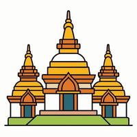 A buddhist temple icon on a white background vector