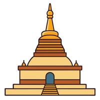 A buddhist temple icon on a white background vector