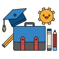 Back to school supplies vector
