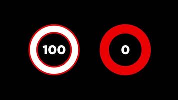White Infographic circle Animation with numbers And Statistics, increase, growth, rise animation on black background video