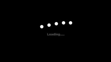 white loading bar Circle Animation with black background video