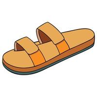 A pair of sandals with straps on the bottom vector