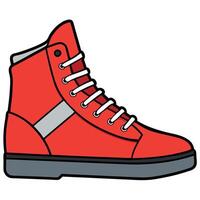 Red high top sneakers vector