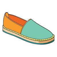 An illustration of a pair of colorful shoes vector