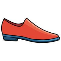An image of a red shoe on a white background vector