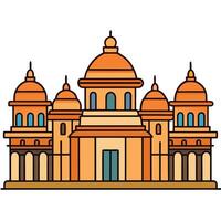 A building with three domes on top vector