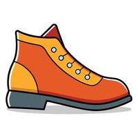 Orange boot icon illustration vector
