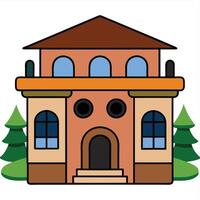 A house with a tree in the background vector