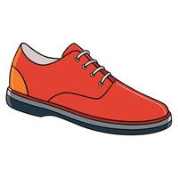 Red shoes on white background illustration vector