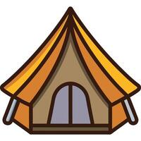 A tent icon on a white background vector
