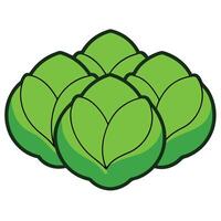 A group of green leaves on a white background vector