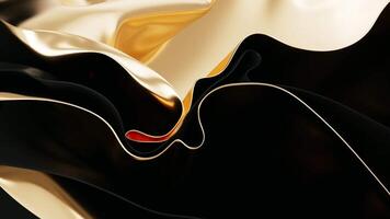 Flowing multilayer cloth background, 3d rendering. video