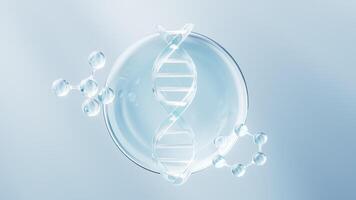 DNA with biological concept, 3d rendering. video