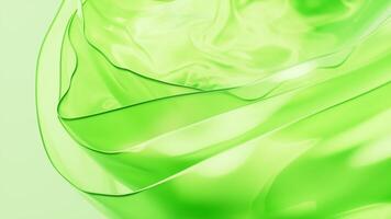 Flowing transparent green multilayer glass background, 3d rendering. video