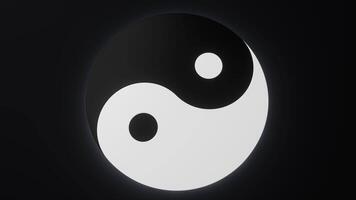Chinese ancient taiji yin-yang pattern symbol, 3d rendering. video