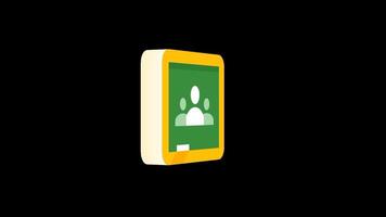 Editable 3D Google Classroom Popup Overlay for Stock and Social Media Content video