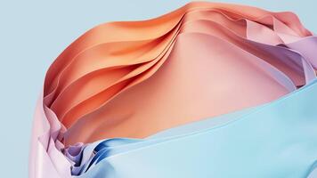 Flowing wave multilayer background, 3d rendering. video