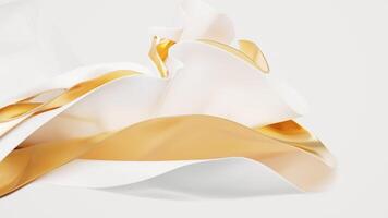 Flowing multilayer cloth background, 3d rendering. video