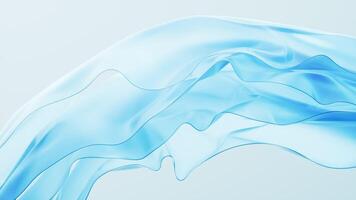 Flowing gradient transparent multilayer glass background, 3d rendering. video