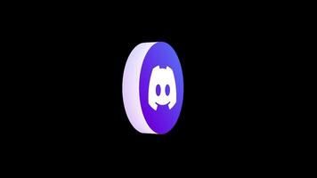 Editable 3D Discord Logo Popup Overlay for Live Streaming Interaction video