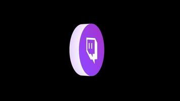 Editable 3D Twitch Logo Popup Overlay for Enhanced Gaming Streams video