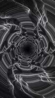 A black and white image of a vortex video