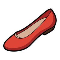 A red shoe on a white background vector