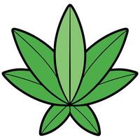 A marijuana leaf icon on a white background vector