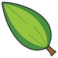 A green leaf icon on a white background vector