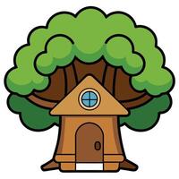 Tree house clip art vector