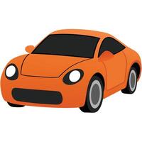 An orange car on a white background vector