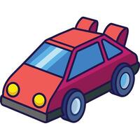 A cartoon car with a hood on it vector