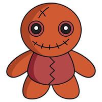A cartoon gingerbread man with a red shirt vector