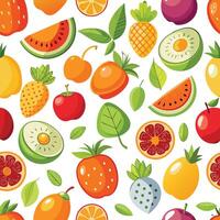Fruit seamless pattern illustration vector
