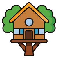 Tree house icon illustration design vector